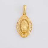 Pendant Virgin of Guadalupe Oval 1.9g / 1 in Yellow Gold 18K