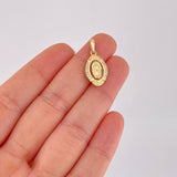 Pendant Virgin of Guadalupe Oval 1.9g / 1 in Yellow Gold 18K