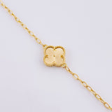 Pulso Aro Seguido Trébol 4.65g / 7 1/4 in / 2.5mm Oro Amarillo 18K