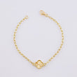 Classic Link Bracelet Clover 2.95g / 6 1/2 in / 2.5mm 18K Yellow Gold