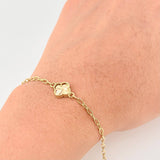 Classic Link Bracelet Clover 2.95g / 6 1/2 in / 2.5mm 18K Yellow Gold