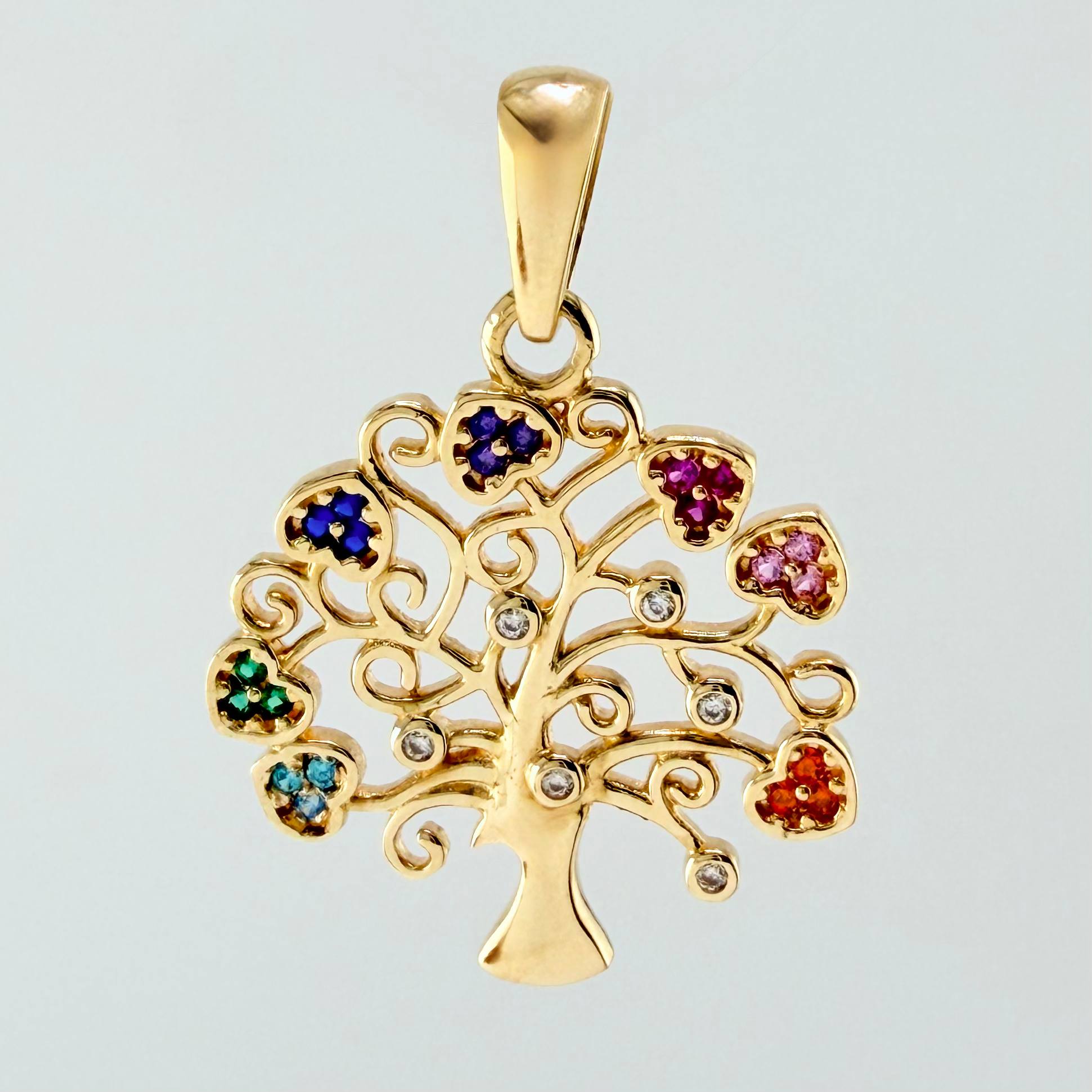 Dije Arbol De La Vida 2.55gr / 1 1/2 in / Oro Amarillo 18K