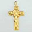 Saint Benedict Christ Cross Pendant 1.85gr / 1 1/2 in / Yellow Gold 18K $