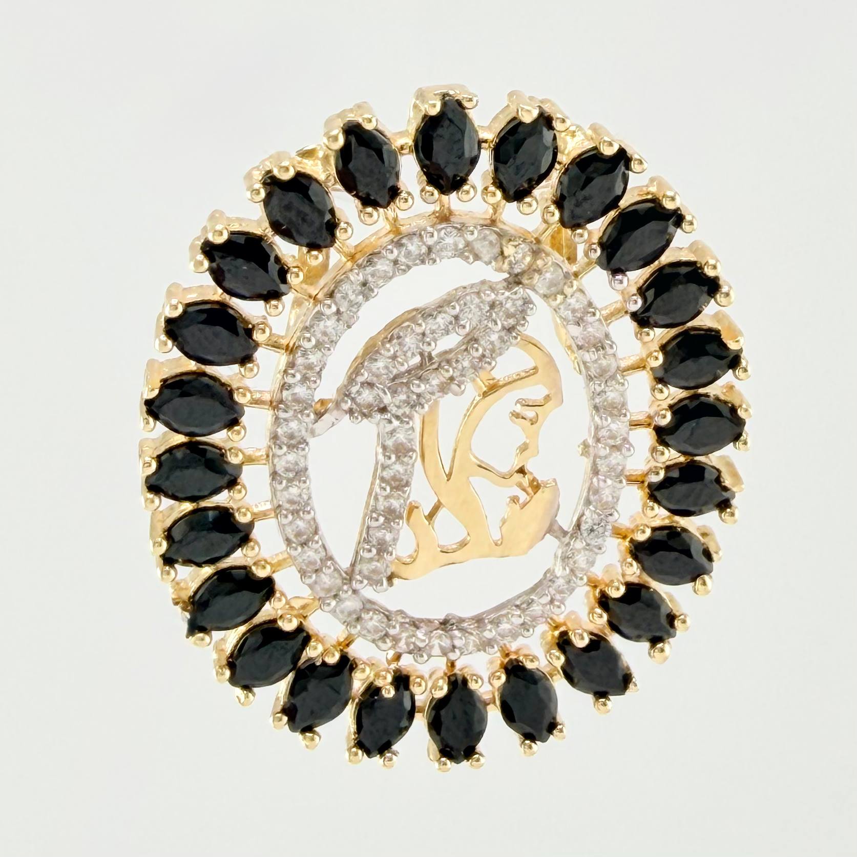 Dije Herraje Silueta Virgen Maria 2.8gr / 1 in / Oro Amarillo 18K