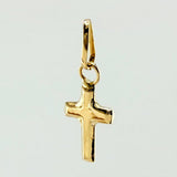 Dije Crúz Lisa 0.15gr / 1/2 in / Oro Amarillo 18K