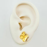 topos Trebol Diamantados 2.1gr / 11.2mm Oro Amarillo 18K