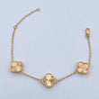 Pulso Espiga Trebol Gradual 5.8gr / 16cm-19.1cm / 1.3mm Diamantado Oro Amarillo 18K $
