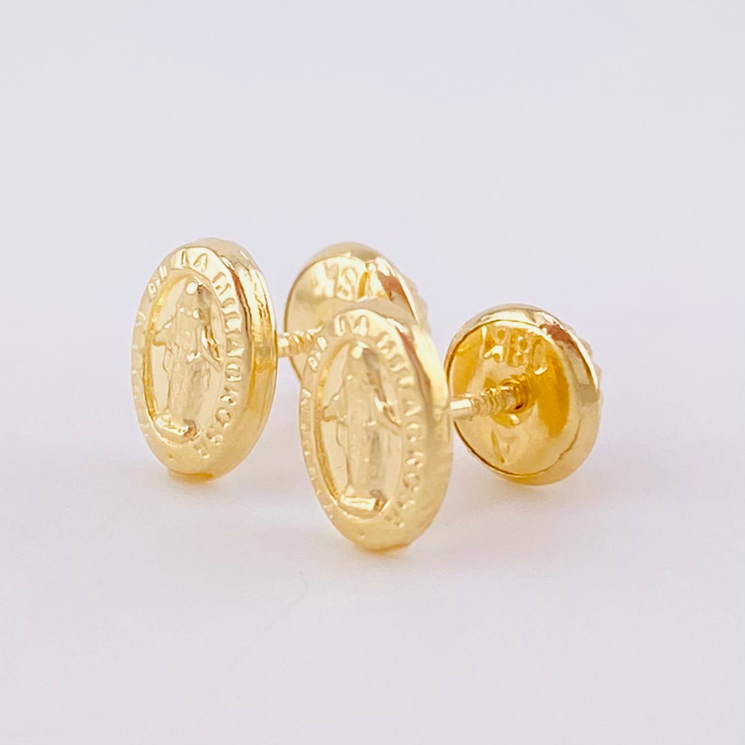 Topos Virgen Milagrosa 0.6 g / in / 7.3 mm Oro Amarillo 18K