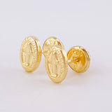 Topos Virgen Milagrosa 0.6 g / in / 7.3 mm Oro Amarillo 18K