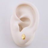 Topos Virgen Milagrosa 0.6 g / in / 7.3 mm Oro Amarillo 18K