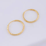 Candongas Aro Rayado 0.75 g / 1/2 in Oro Amarillo 18K
