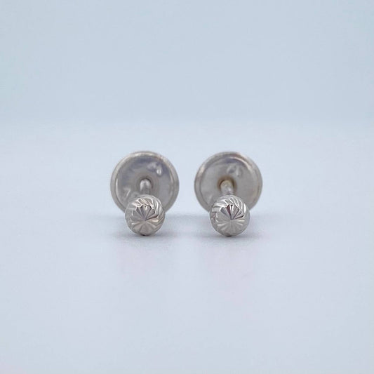 Stud Earrings Bead 0.45gr / 18K Gold &