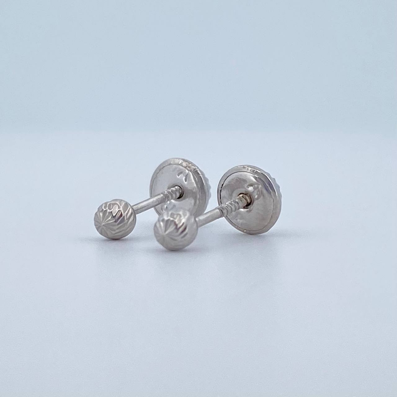 Stud Earrings Bead 0.45gr / 18K Gold &