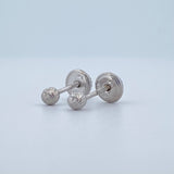 Stud Earrings Bead 0.45gr / 18K Gold &