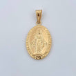 Pendant Miraculous Virgin 3.05gr / 4.1cm / 18K Yellow Gold Stamped &