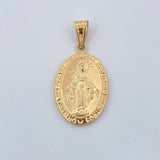 Pendant Miraculous Virgin 3.05gr / 4.1cm / 18K Yellow Gold Stamped &