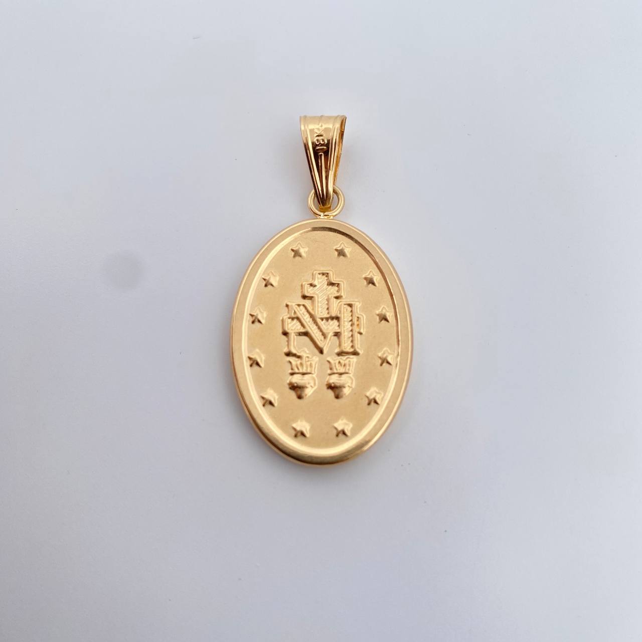 Pendant Miraculous Virgin 3.05gr / 4.1cm / 18K Yellow Gold Stamped &