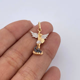 Pendant Saint Michael Archangel 1.7gr / 1.1in / 18K Gold +&