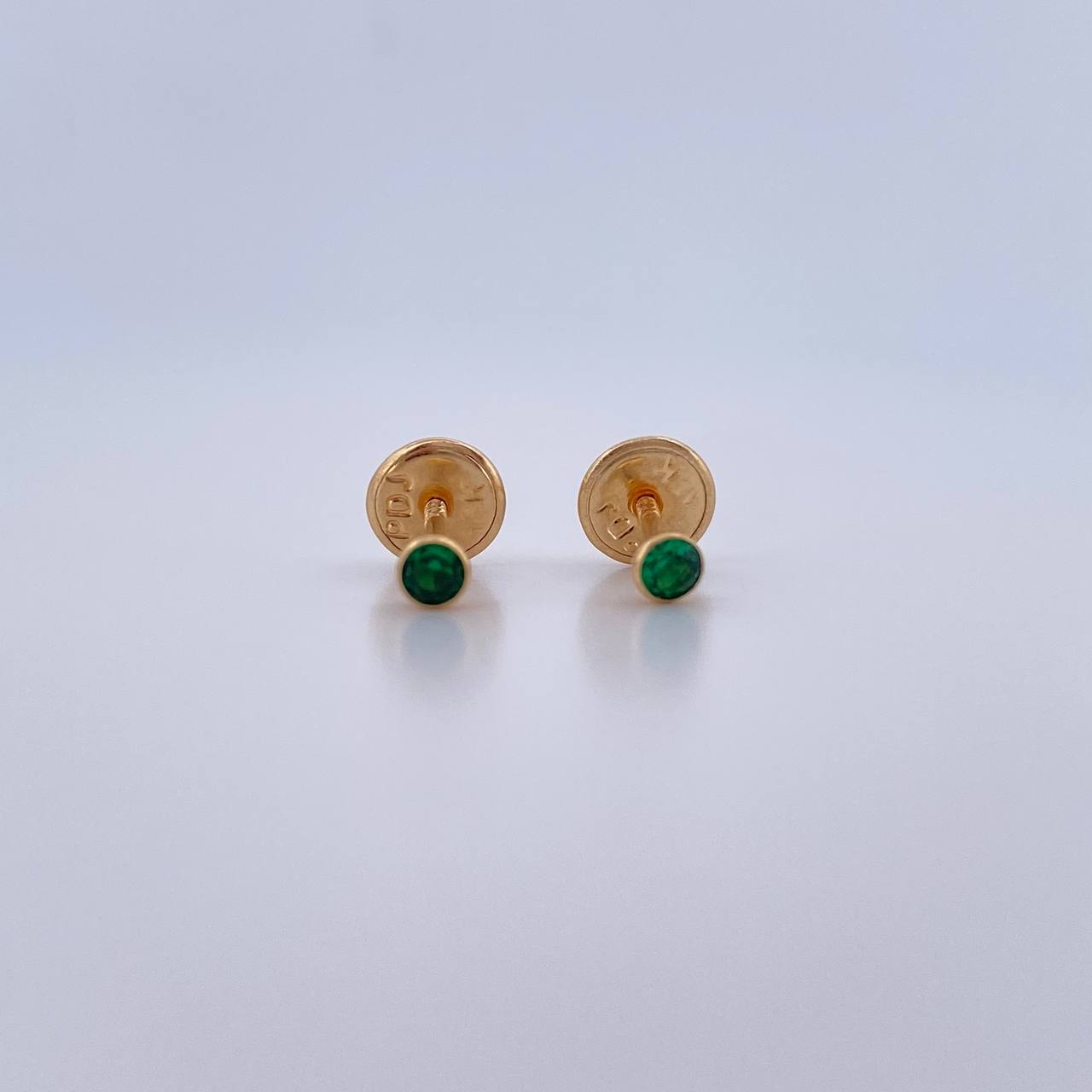 Topos Bicel 0.4gr / Circon Verde Oro Amarillo 18K $
