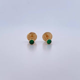 Topos Bicel 0.4gr / Circon Verde Oro Amarillo 18K $
