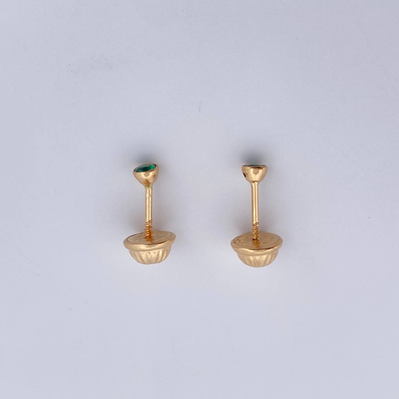 Topos Bicel 0.4gr / Circon Verde Oro Amarillo 18K $