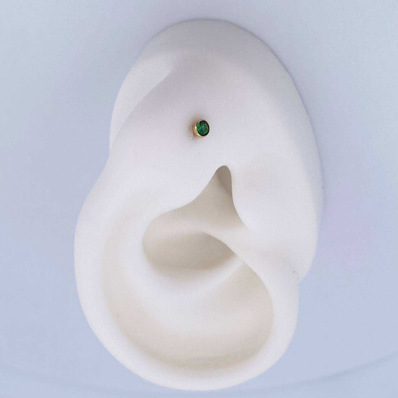 Topos Bicel 0.4gr / Circon Verde Oro Amarillo 18K $