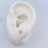 Topos Bicel 0.4gr / Circon Blanco Oro Amarillo 18K $