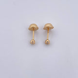 Topos Cuatro Garras 0.4gr / Circon Blanco Oro Amarillo 18K $