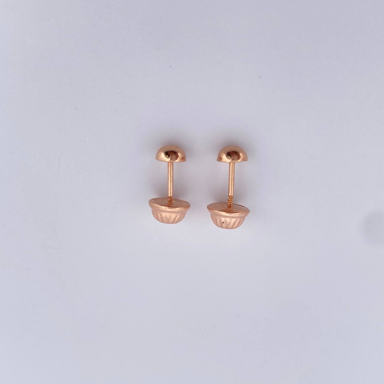 Topos Media Bola 0.35gr / 3mm Lisa Oro Rosa 18K $