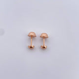Topos Media Bola 0.35gr / 3mm Lisa Oro Rosa 18K $