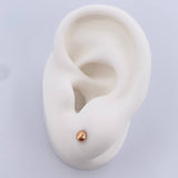 Topos Media Bola 0.4gr / 4mm Lisa Oro Rosa 18K $