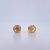 Topos Arbol De La Vida 0.85gr / Circones Blancos Oro Amarillo 18K $