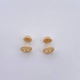 Topos Arbol De La Vida 0.85gr / Circones Blancos Oro Amarillo 18K