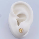 Topos Arbol De La Vida 0.85gr / Circones Blancos Oro Amarillo 18K