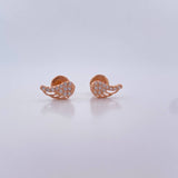 Topos Alas 0.8gr / Circones Blancos Oro Rosa 18K $