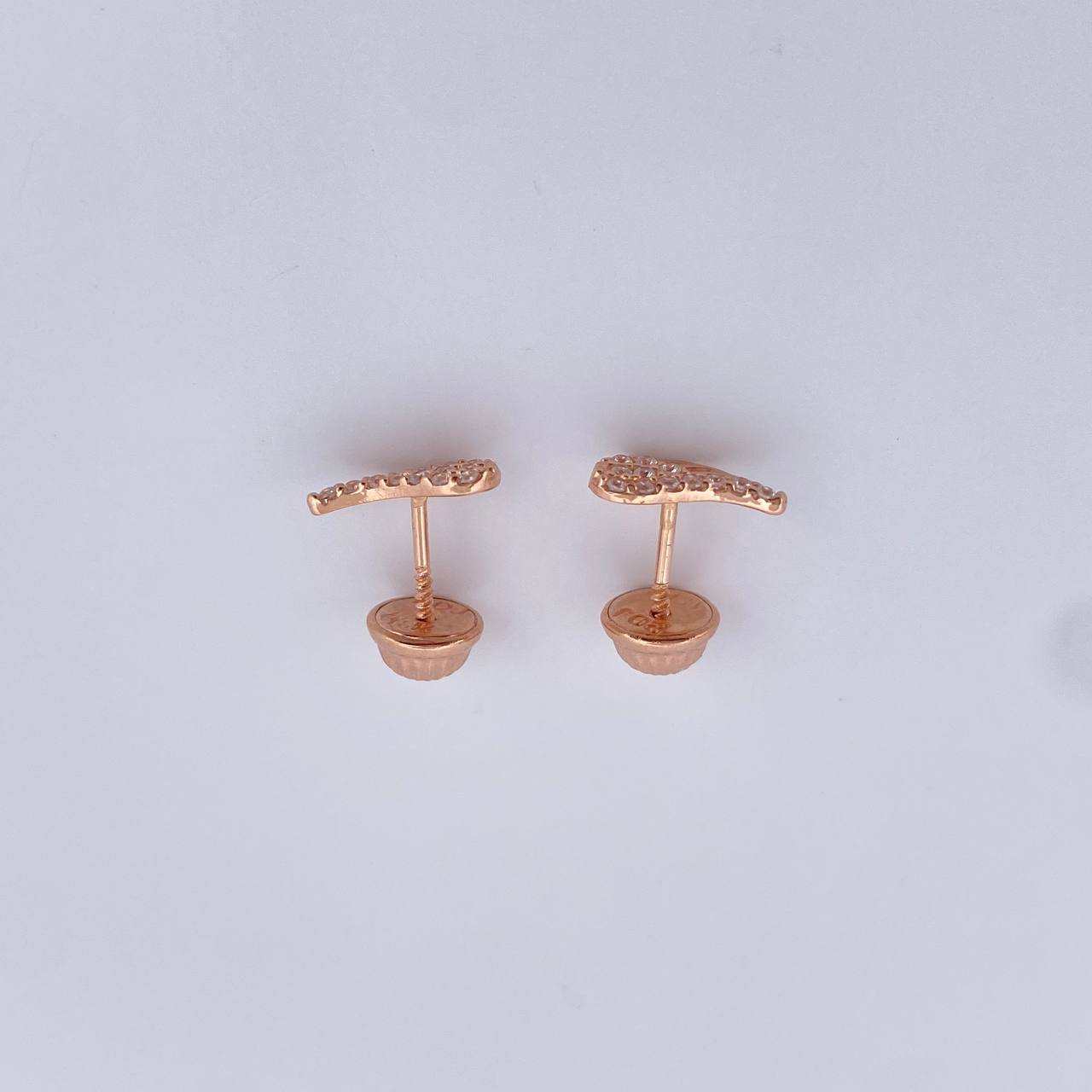 Topos Alas 0.8gr / Circones Blancos Oro Rosa 18K $