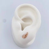 Topos Alas 0.8gr / Circones Blancos Oro Rosa 18K $
