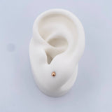 Topos Media Bola 0.35gr / 3mm Lisa Oro Rosa 18K $