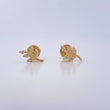 Topos Hojas 0.75gr / Circones Blancos Oro Amarillo 18K $