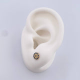 Topos Turcos 0.95gr / Circones Azules Blancos Oro Amarillo 18K &