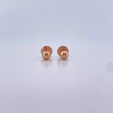 Topos Media Bola 0.35gr / 3mm Lisa Oro Rosa 18K $