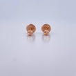 Stud Earrings Media Bead 0.4gr / 3mm Diamond Cut 18K Rose Gold $
