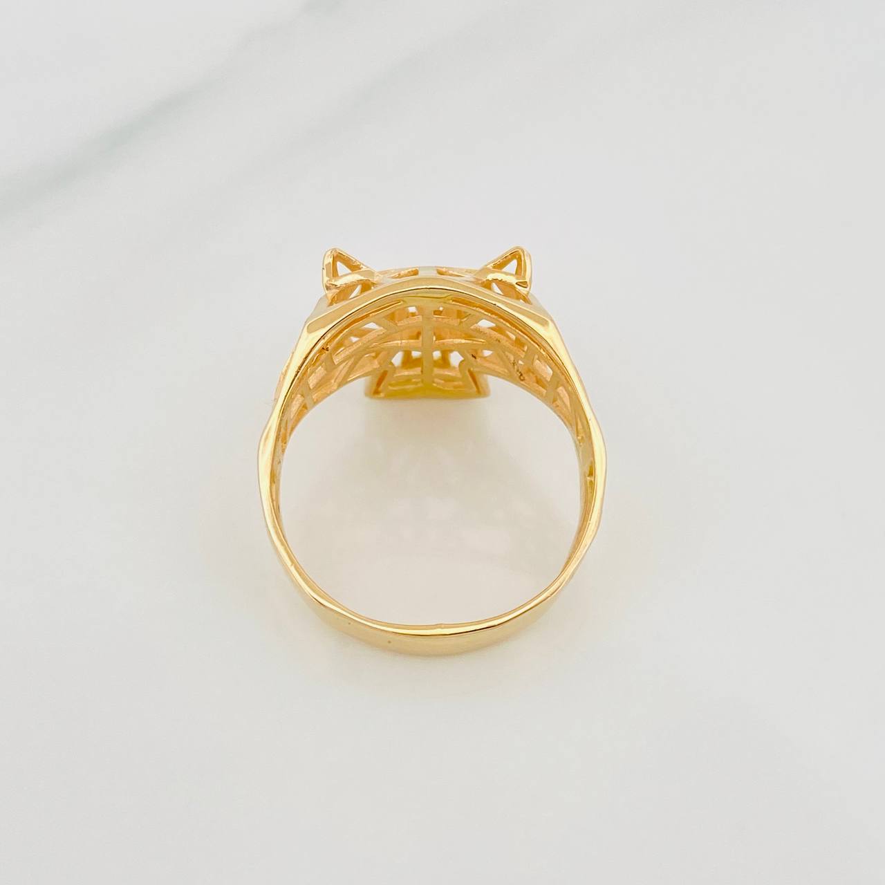 Anillo Pantera Filigrana 4g / T8 1/4 Oro Amarillo 18K