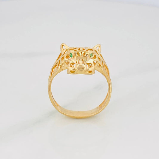 Anillo Pantera Filigrana 4g / T8 1/4 Oro Amarillo 18K