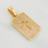 Pendant Medal Cross 2.9 g / 1 1/4 in 18K Yellow Gold