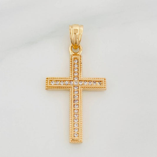 Dije Cruz 2.2g / 1 1/4 in Oro Amarillo 18K