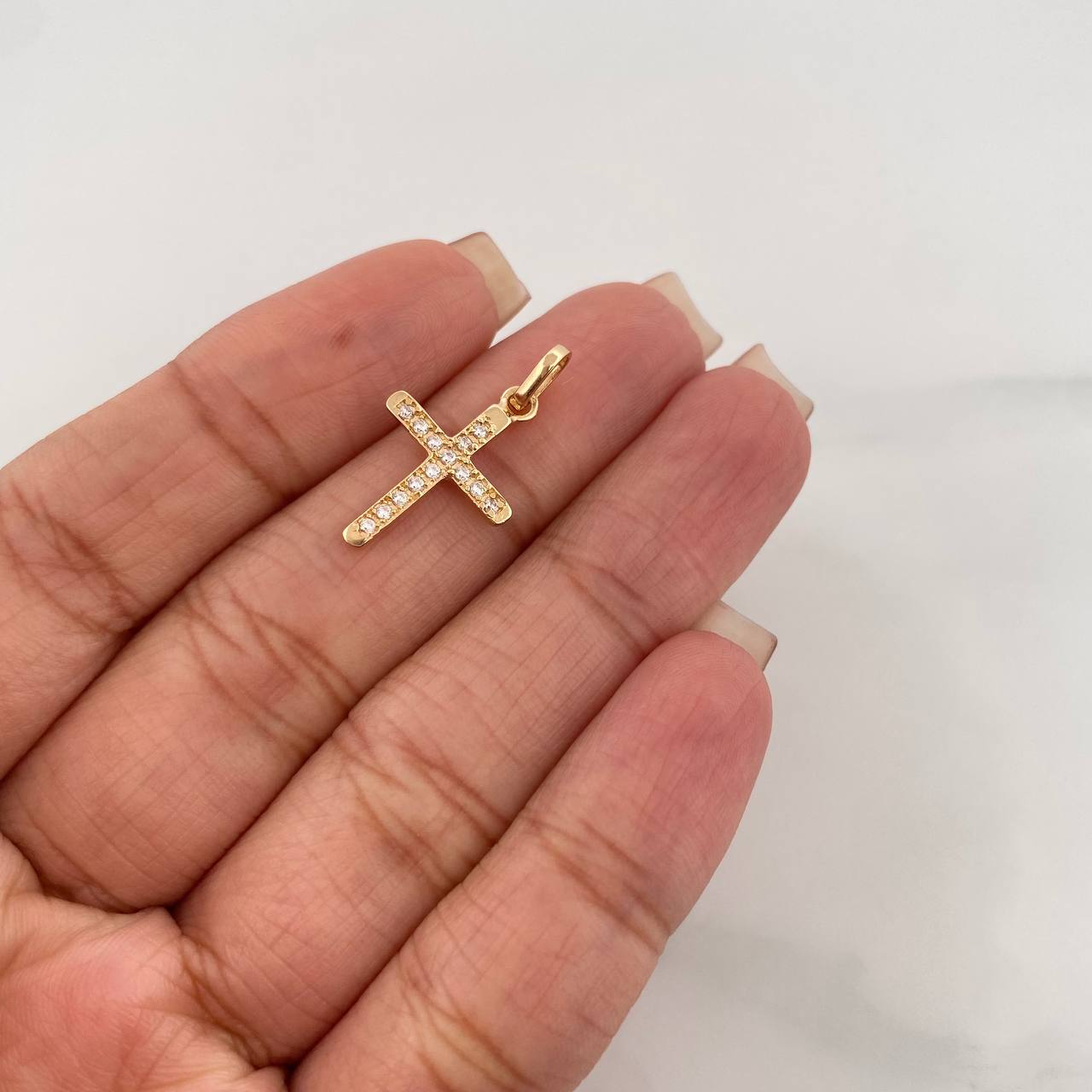 Dije Cruz 1.05 g / 1 in Oro Amarillo 18K
