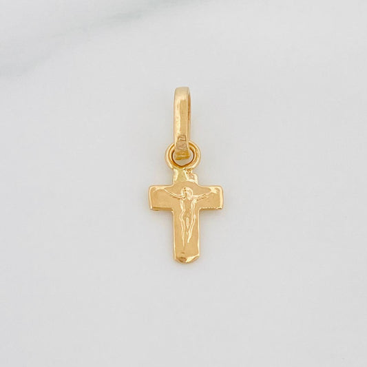 Dije Cruz Cristo 0.4g / 1/2 in Oro Amarillo 18K