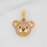 Pendant Bear Face 3.05 g / 3/4 in 18K Yellow Gold
