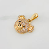 Pendant Bear Face 3.05 g / 3/4 in 18K Yellow Gold